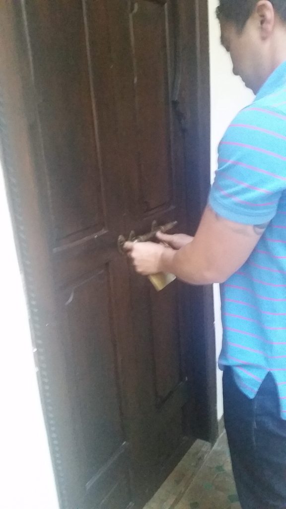 Old style locks at Riad Dar Dialkoum