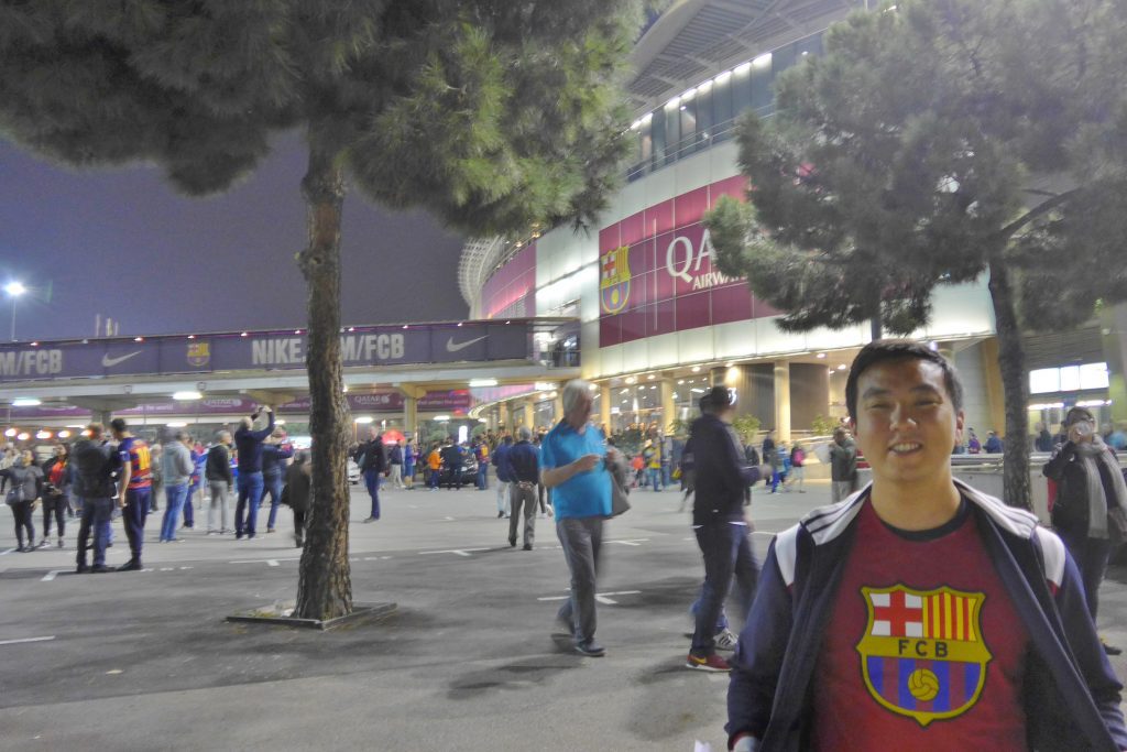Arriving at Camp Nou