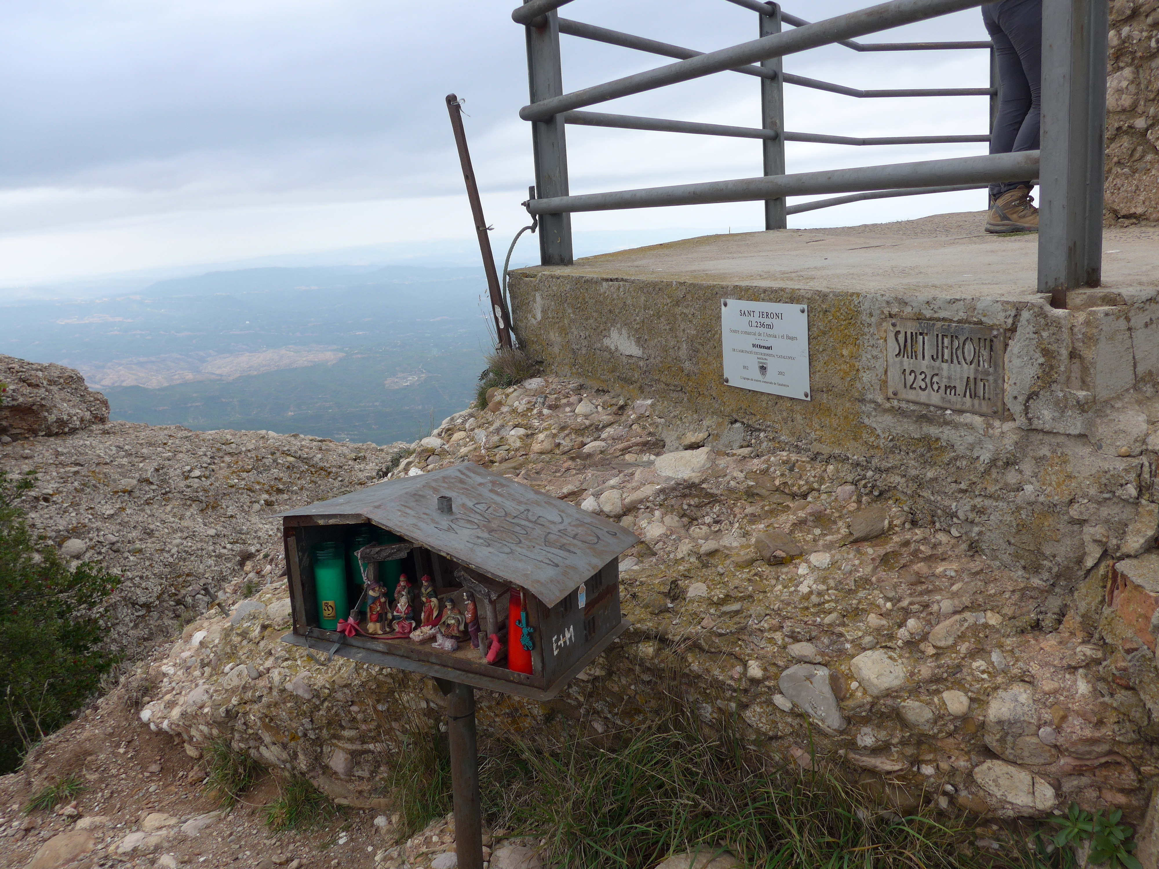 Montserrat Sant Jeroni peak at 1236m