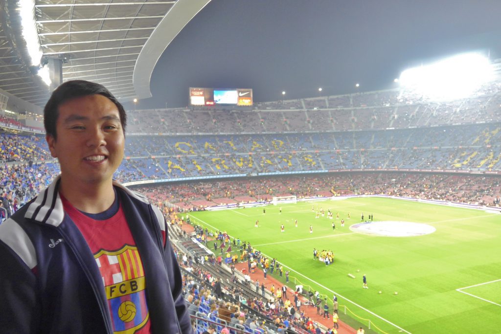Watching FC Barcelona at Camp Nou