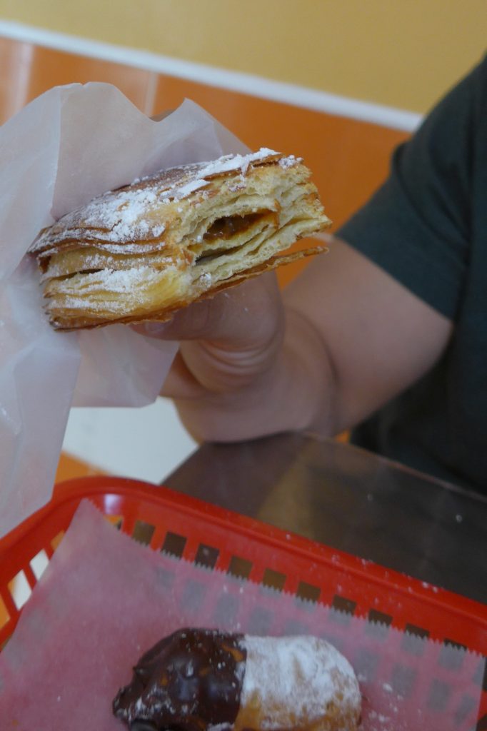 Dulce de leche-filled pastry at Charlotte Bakery 