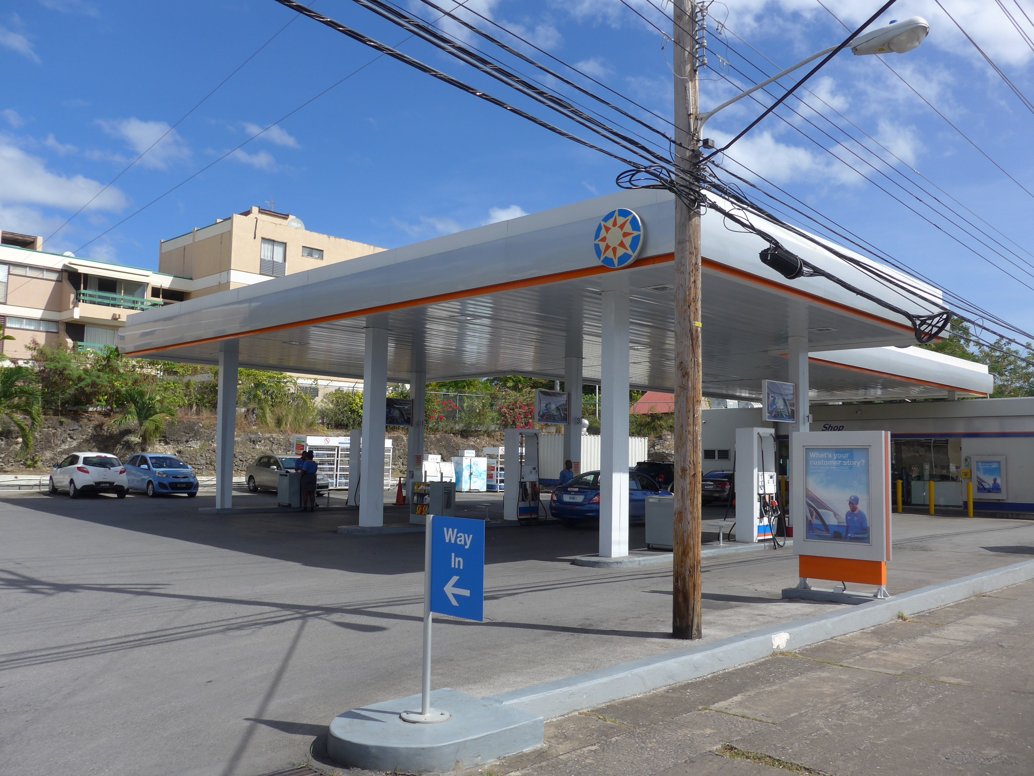 Gas Station in Barbados