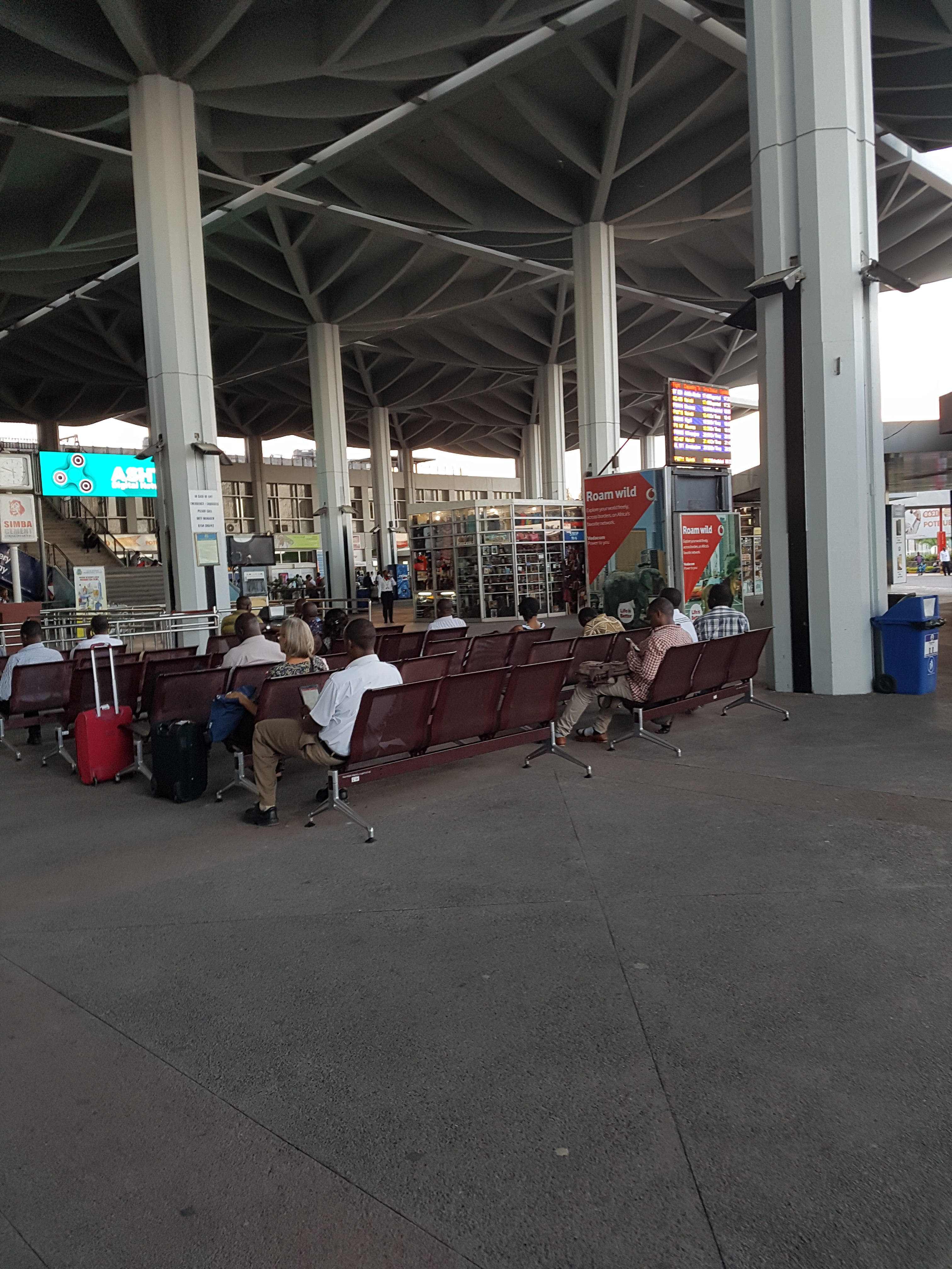 Landside waiting area at DAR airport