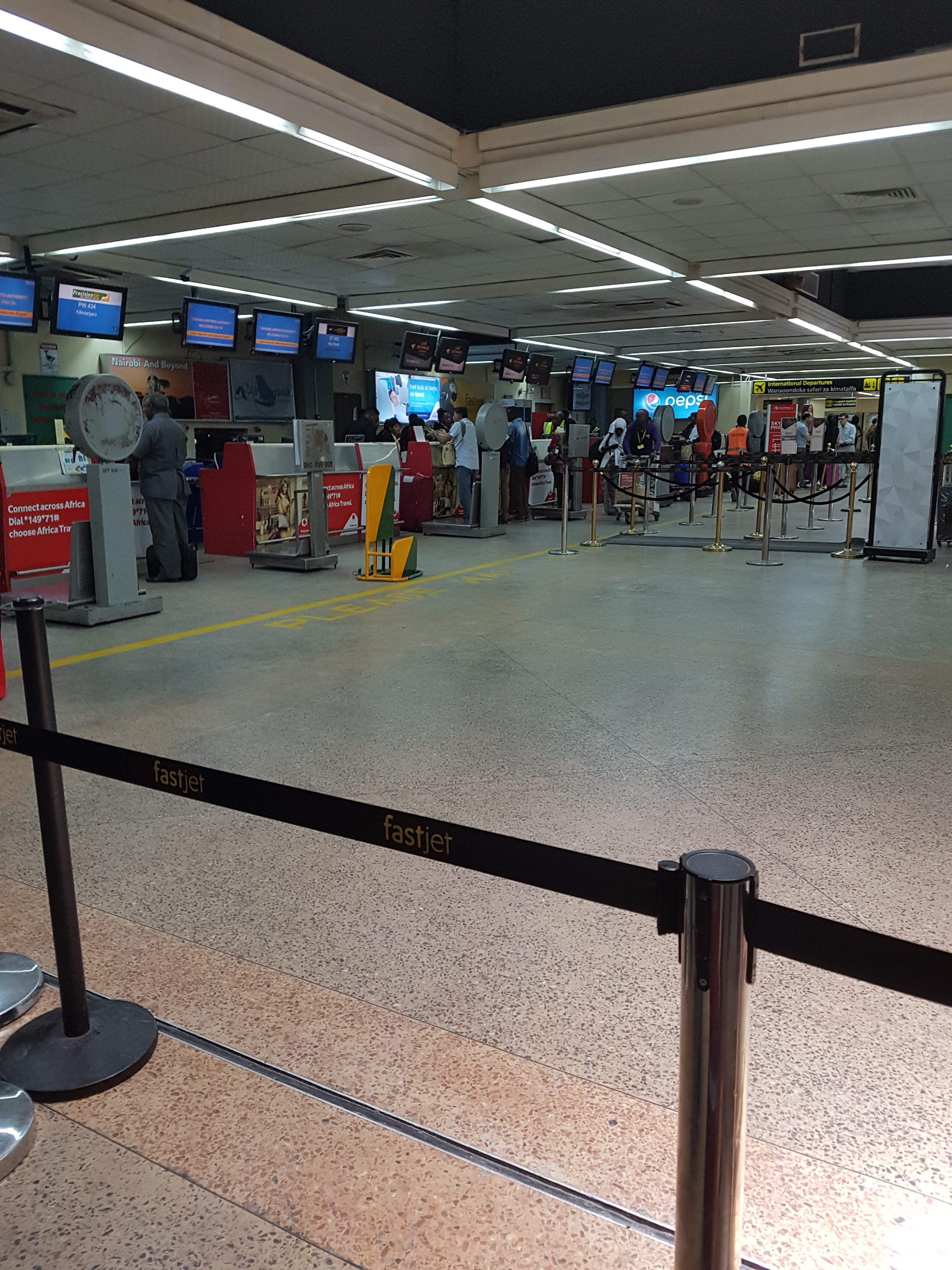 DAR airport check in area