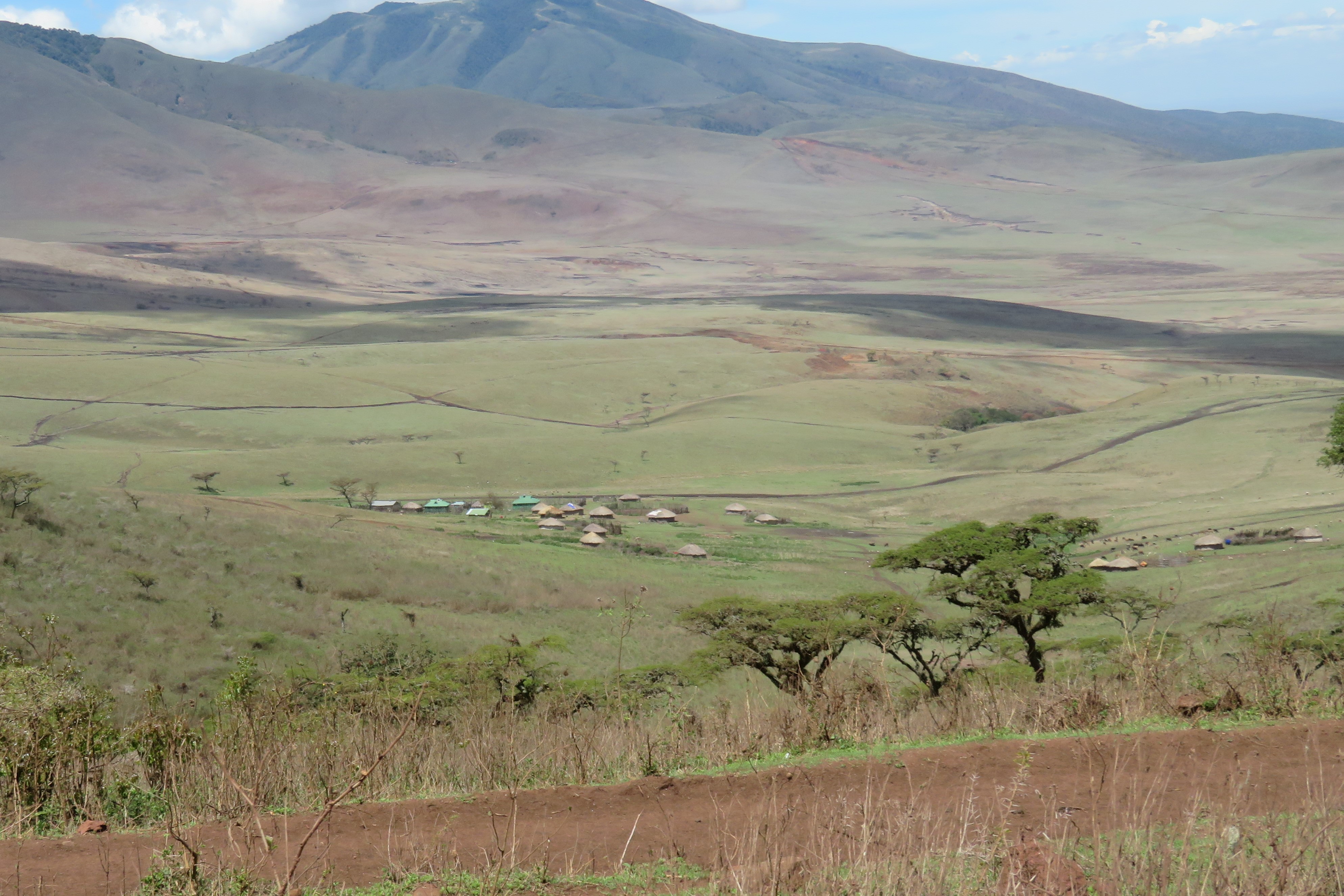 Maasai homes in Ngorongoro