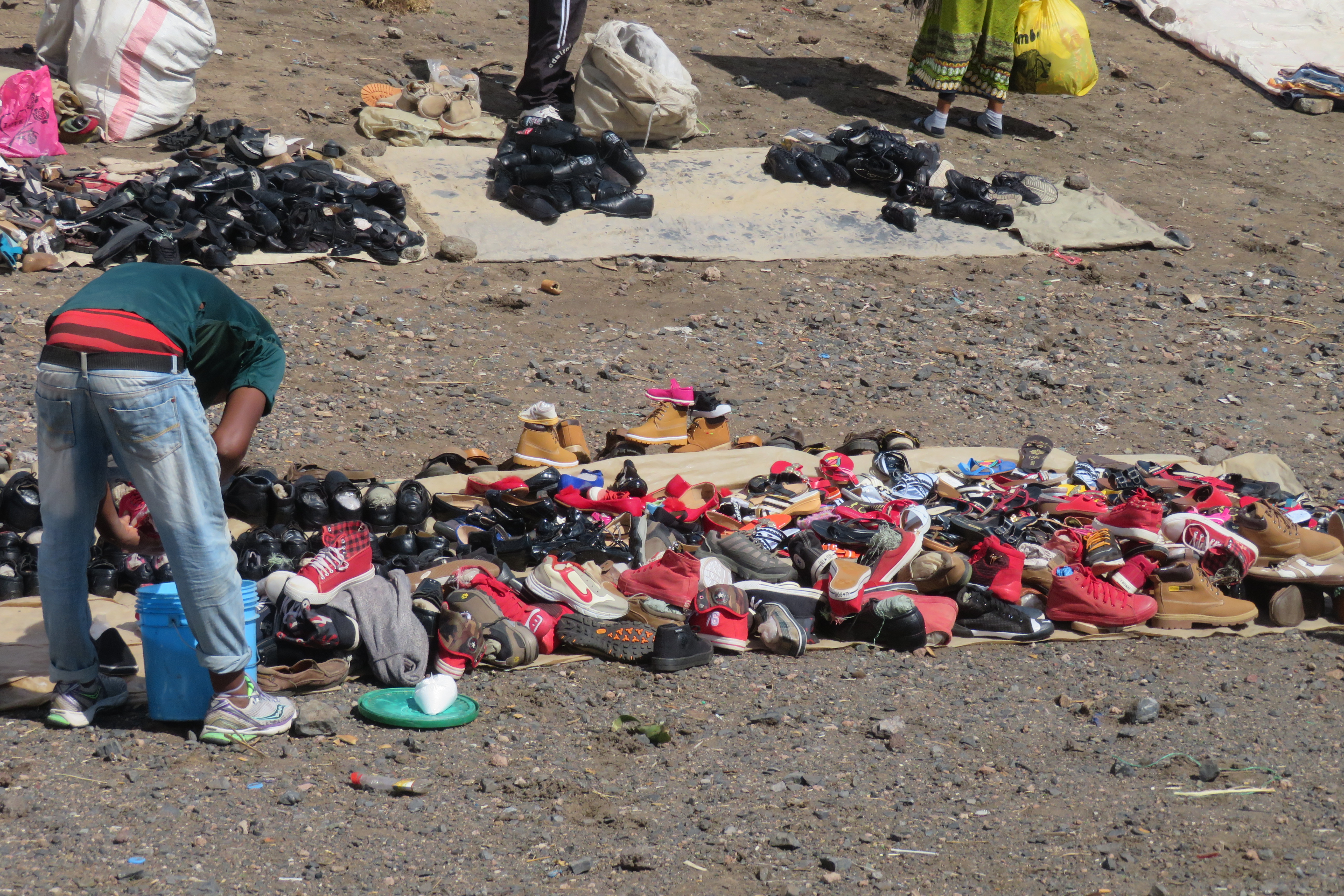 Shoes for sale at a Maasai market