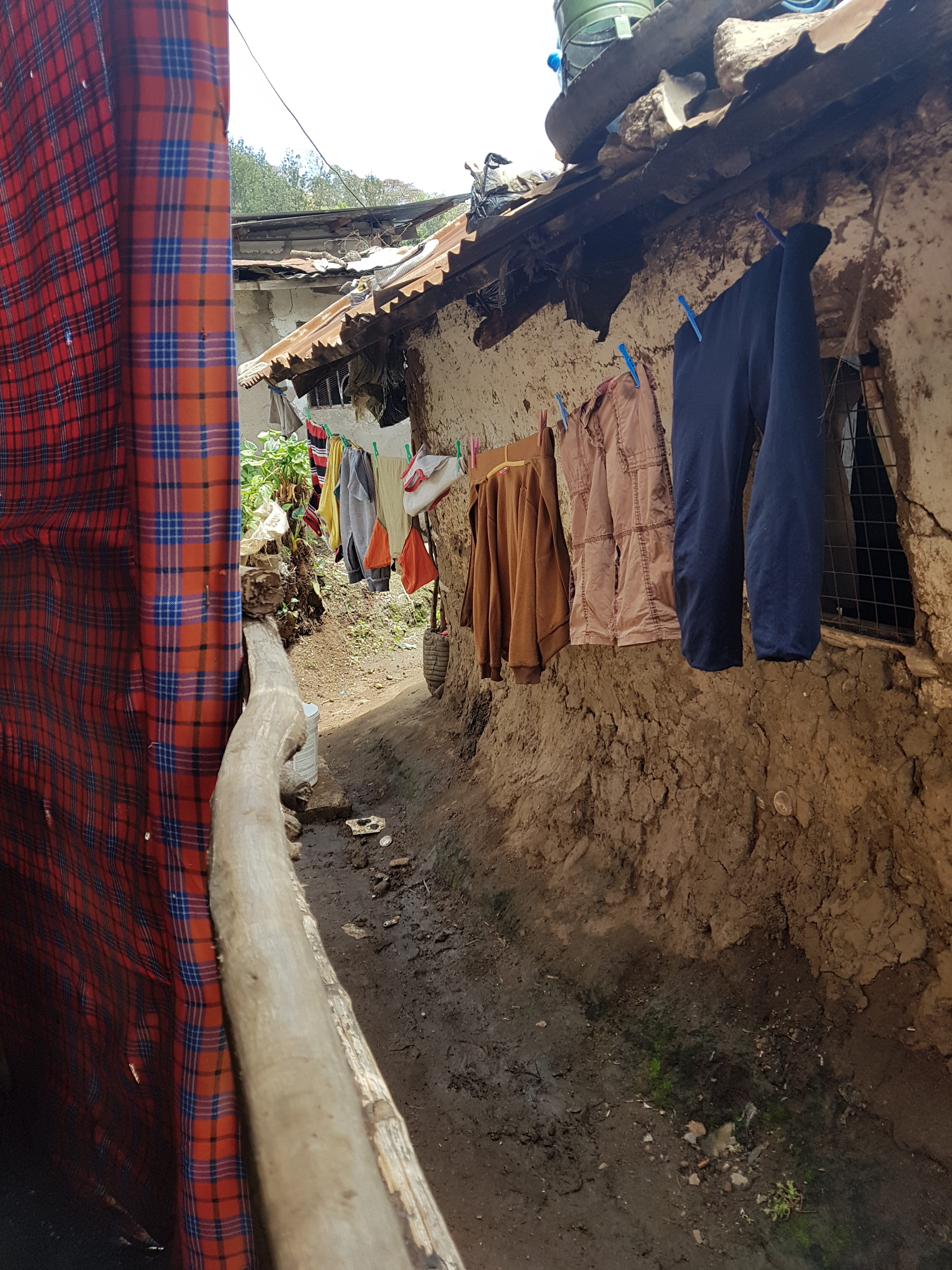 Laundry hanging at Massai's Airbnb