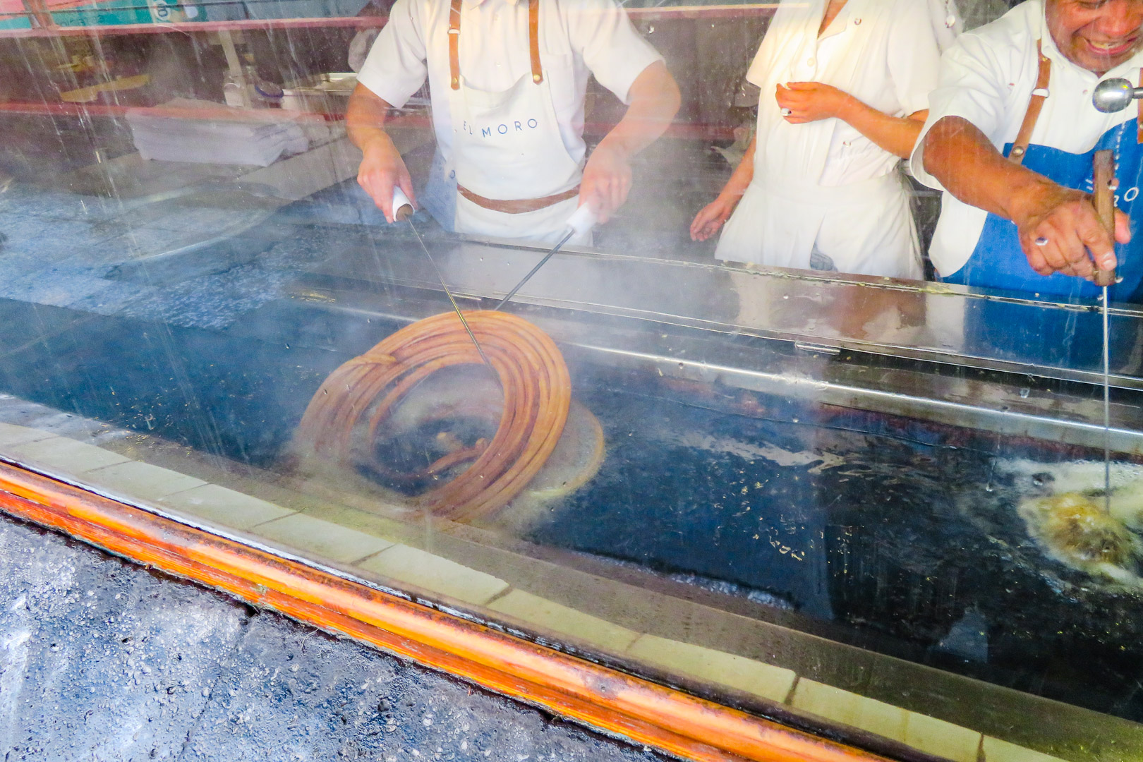 Mexico City Budget Foodie El Moro Frying Churros