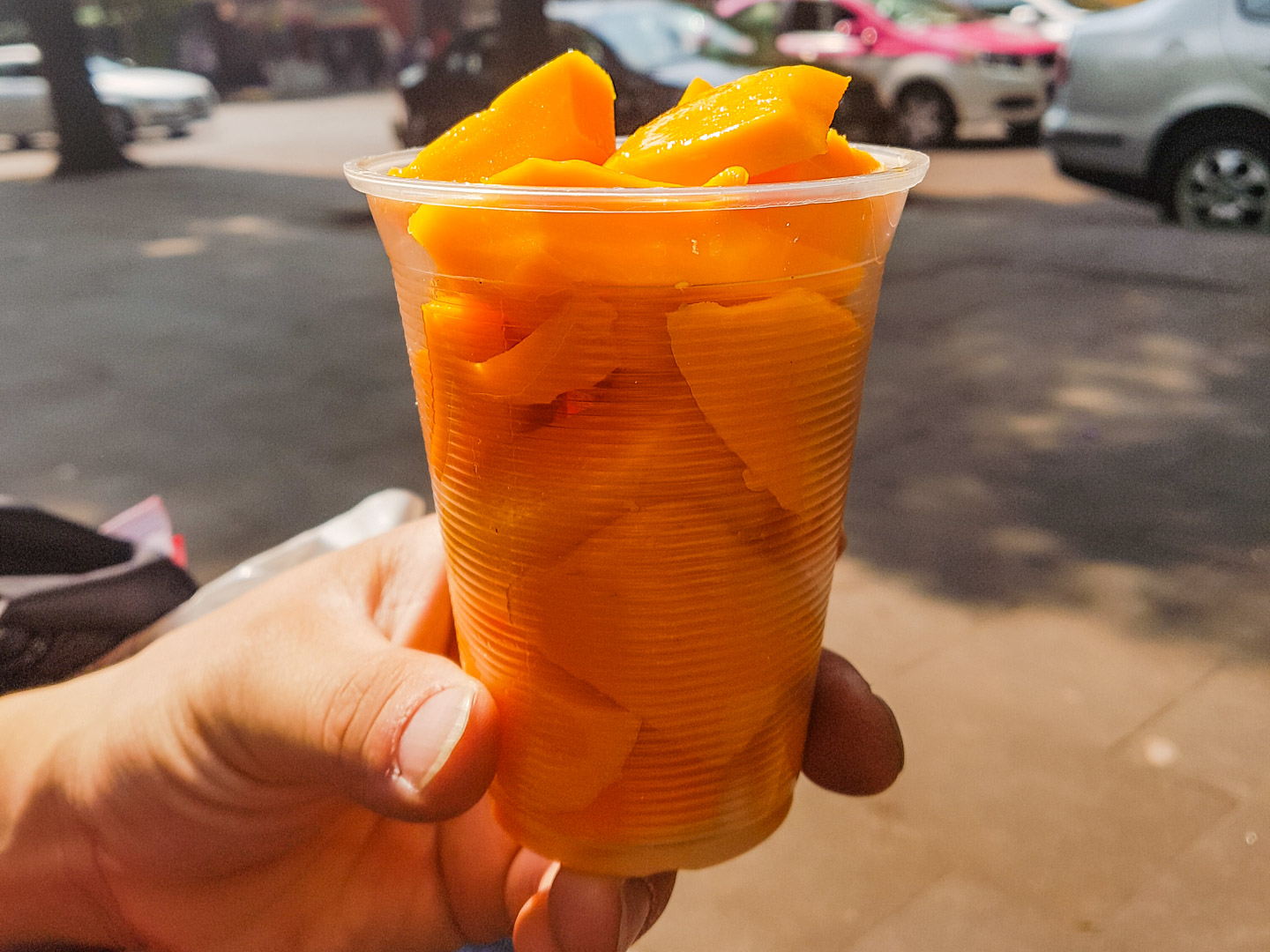 Mexico City Budget Foodie Kiosco Morisco Fresh Mangos