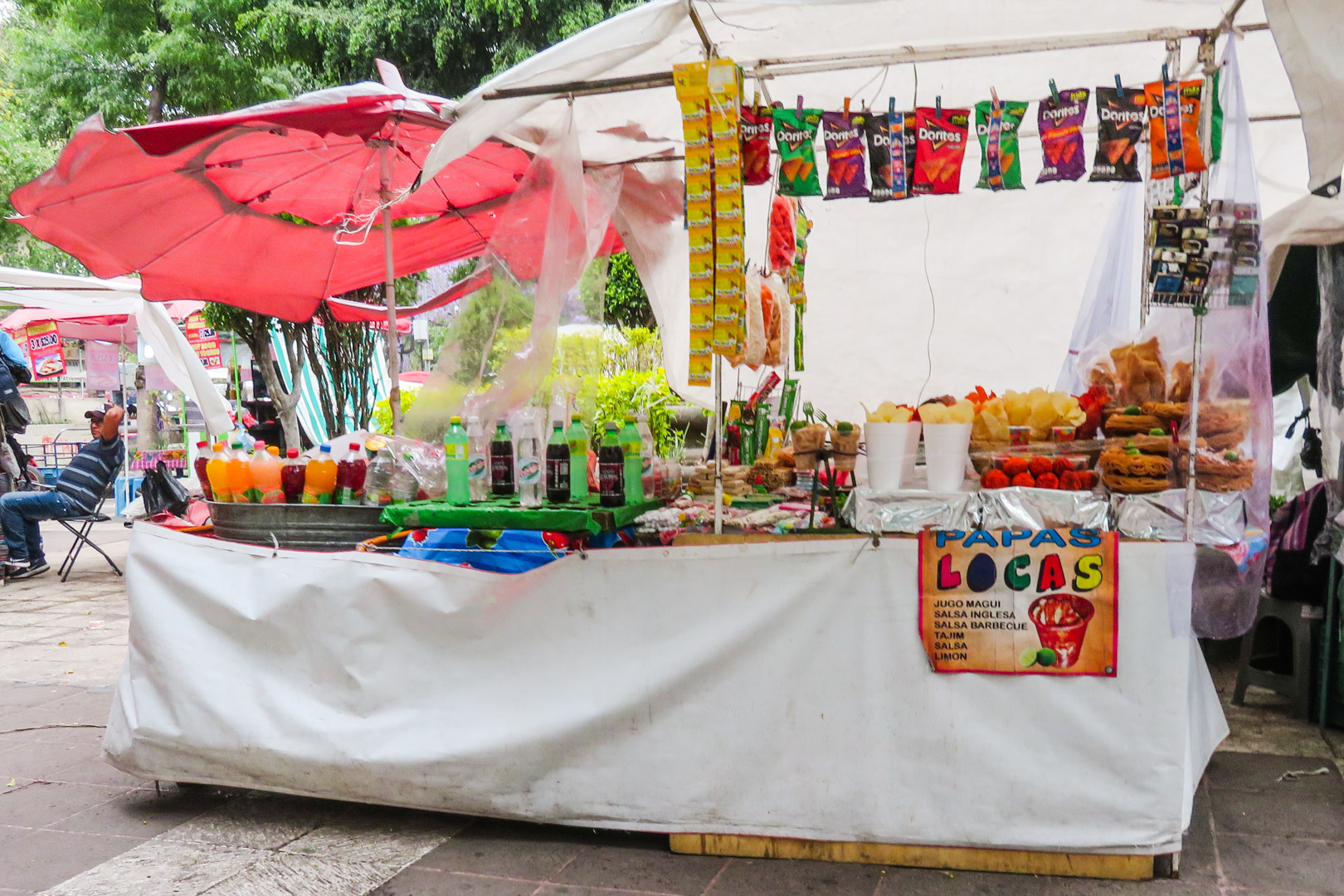 Mexico City Budget Foodie Parque Alameda Food Cart
