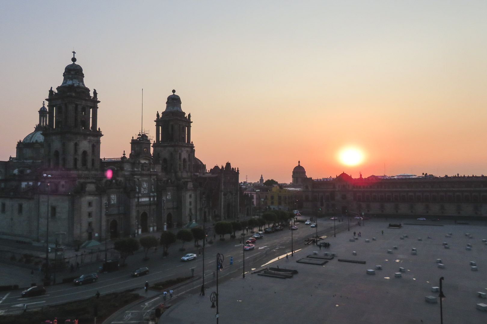 Mexico City Cathedral at sunrise