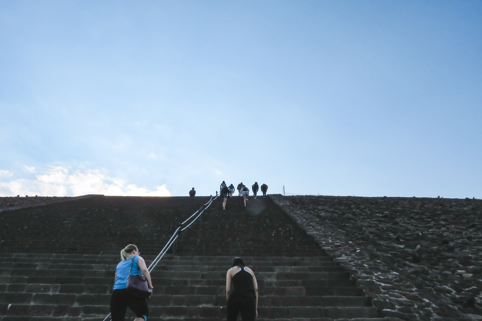 Teotihuacan Climbing Pyramid of the Sun Stairs