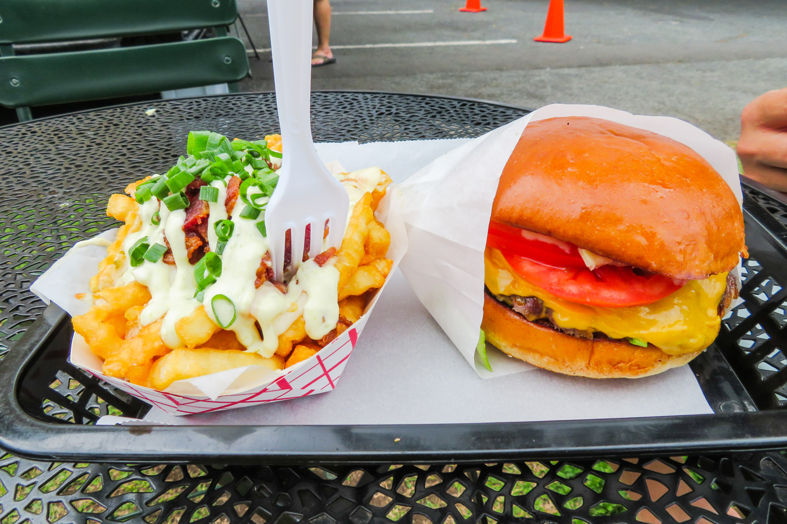 Oahu off the Beaten Path Chubbies Burger and Bacon Fries