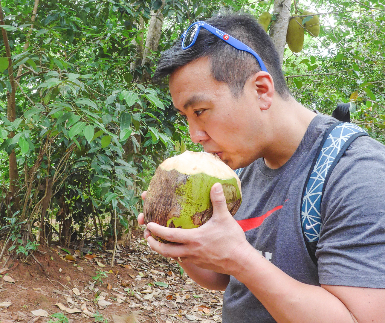 Drinking Coconut Water on Zanzibar Spice Tour