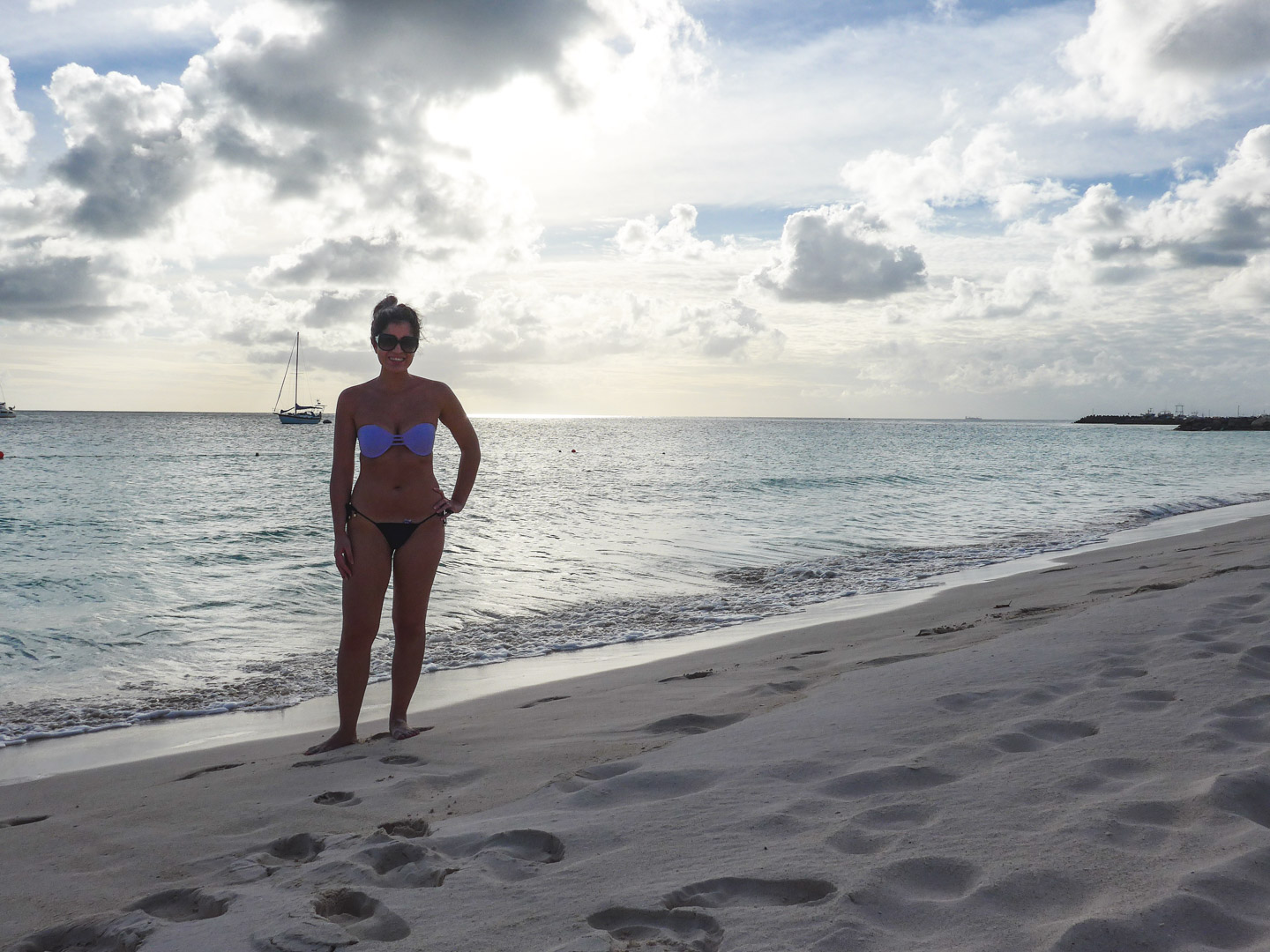 Sunset at Carlisle Beach in Bridgetown Barbados