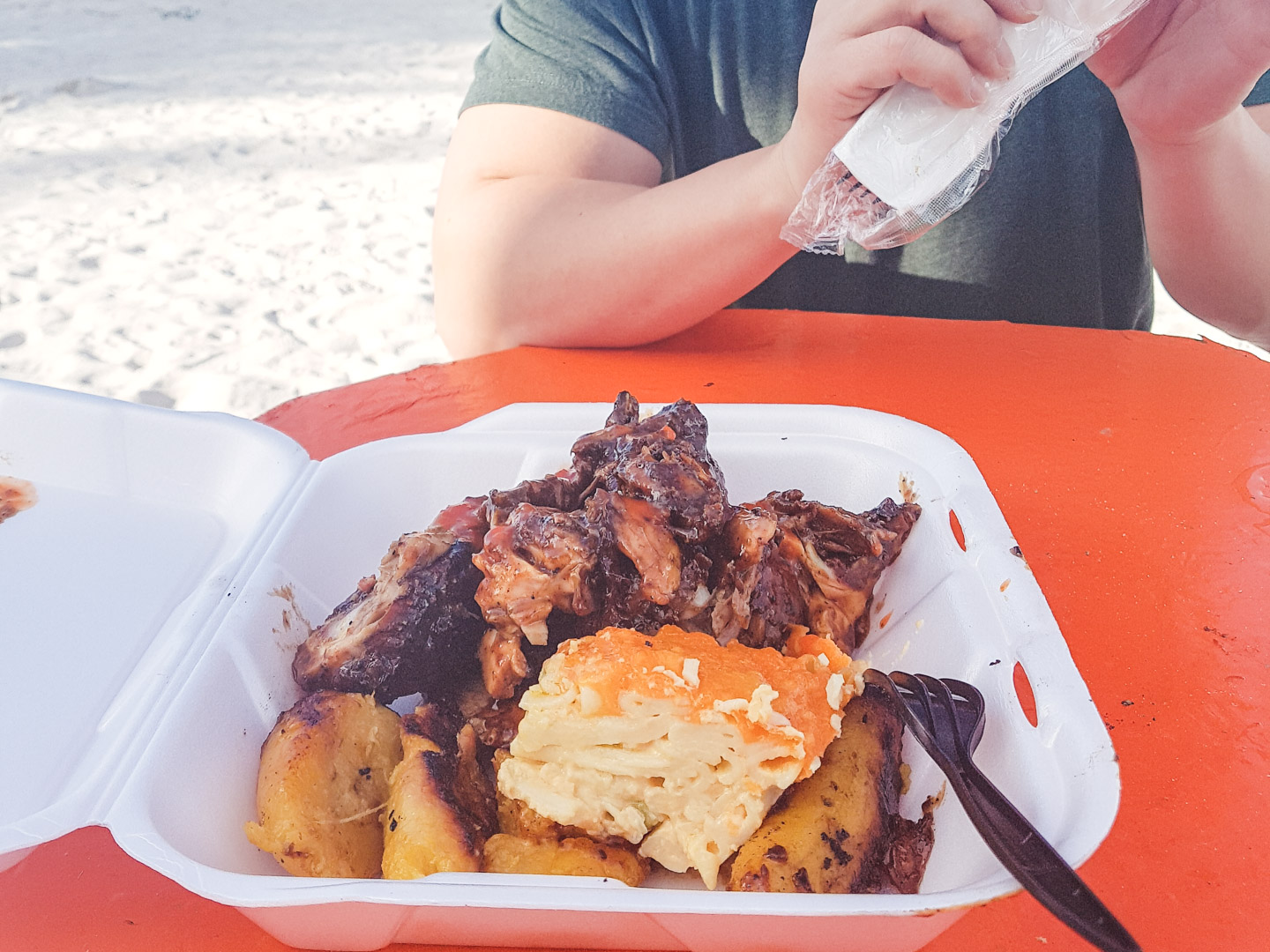 Local Food at Junkanoo Beach