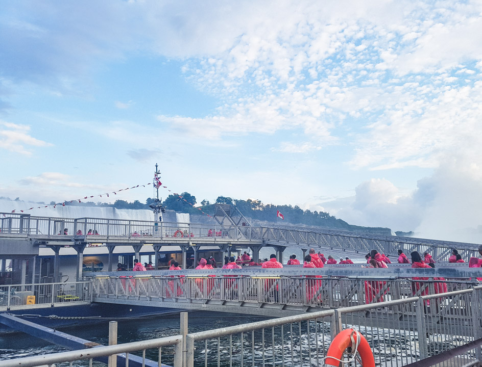 Boarding the Hornblower Cruise with a baby