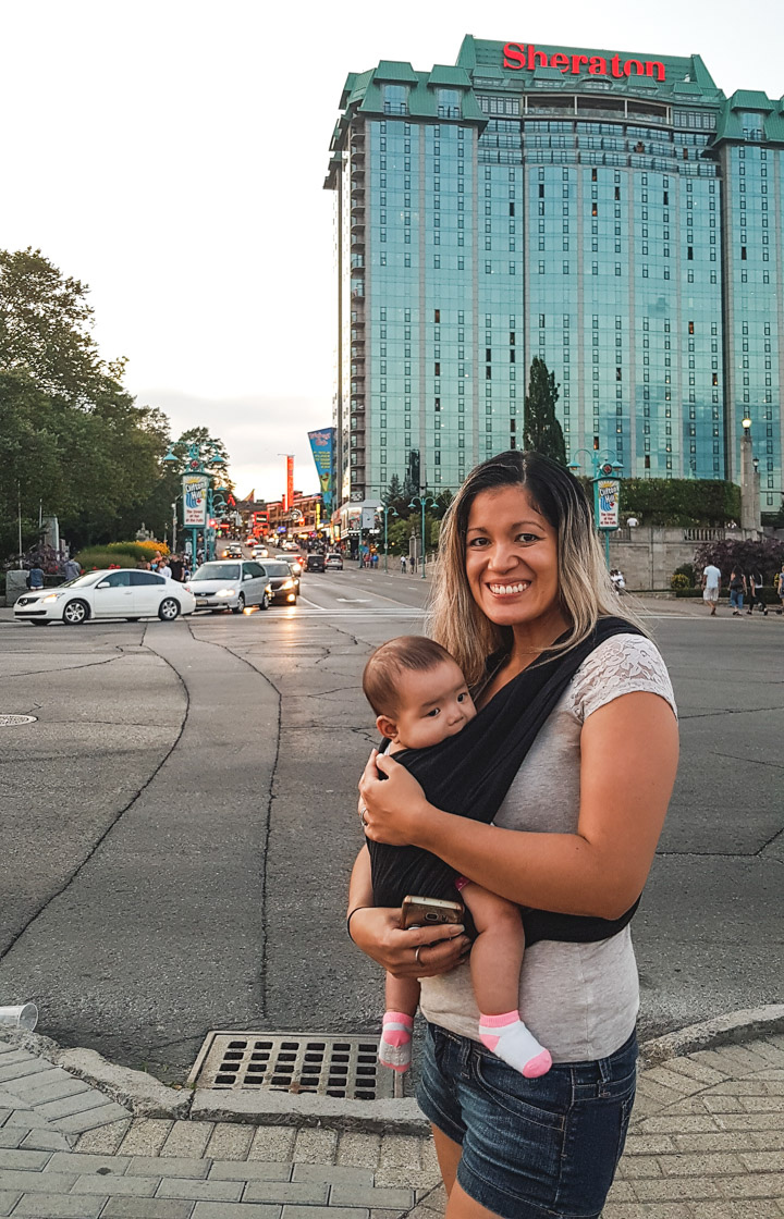 Niagara Falls Clifton Hill with a Baby