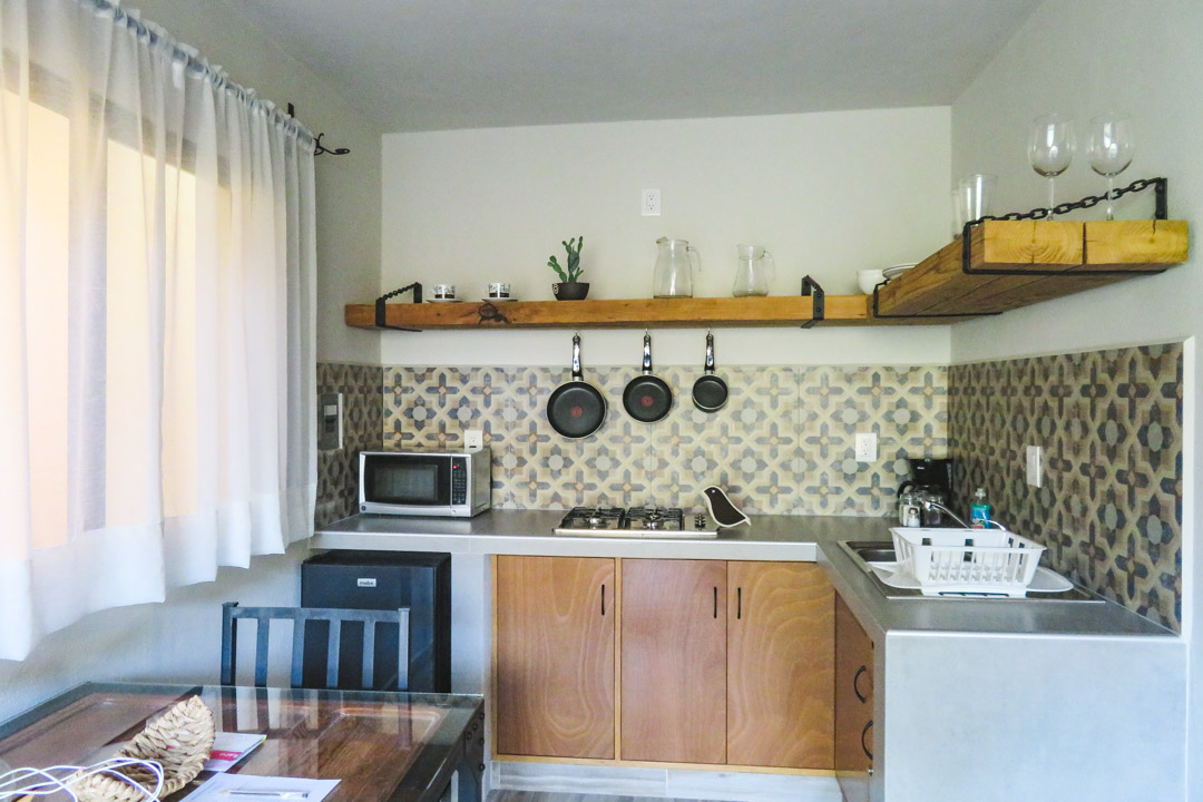 La Encantada Kitchenette at Airbnb in Queretaro