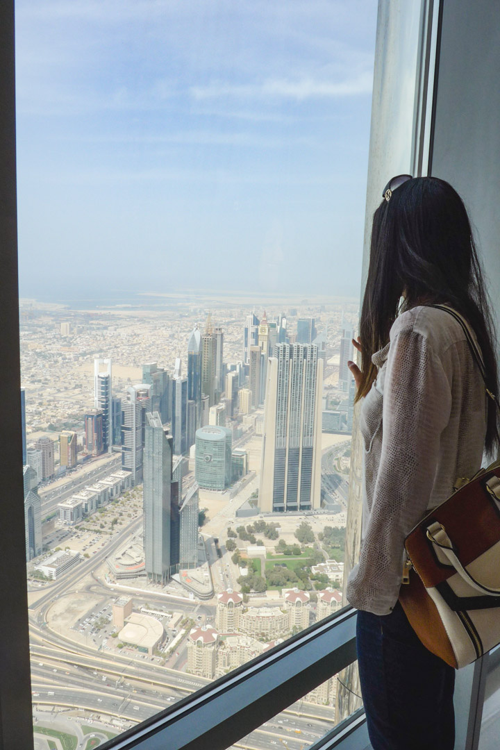Looking down at Sheikh Zayed Road