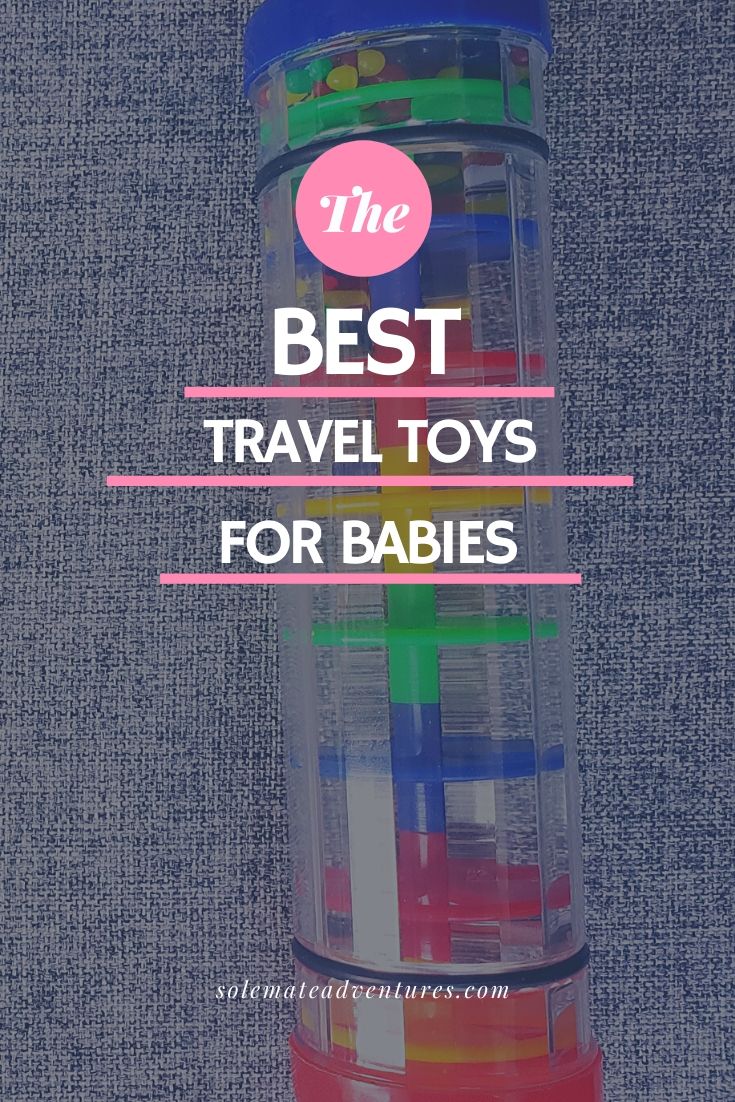 A round up of all the best travel toys for babies, as tried and tested by our 8 month old baby during our many travels!