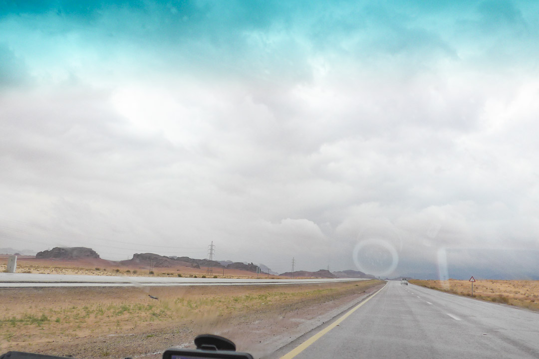 Driving the freeway in Jordan