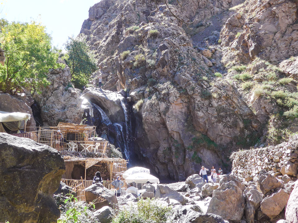 Hiking to the waterfalls near Marrakech