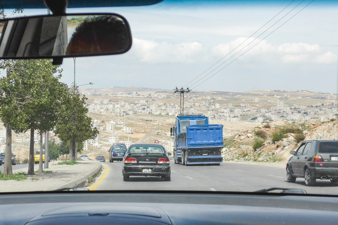 Paved roads in Jordan