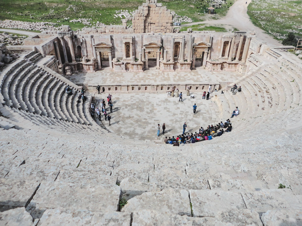 Jerash South Theatre View from Top