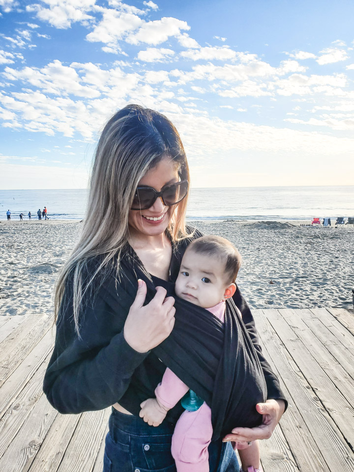 Baby K'Tan Carrier at the beach