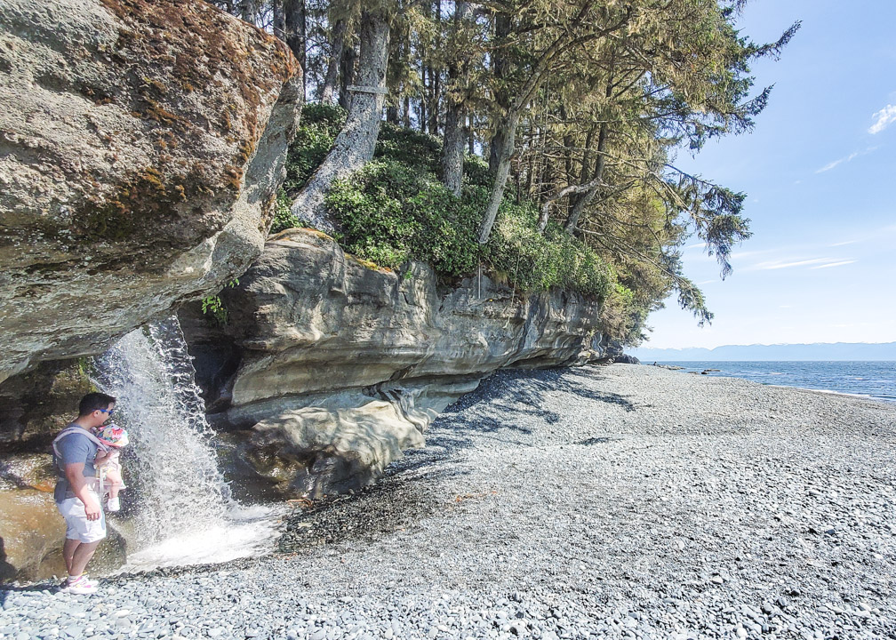 Sandcut Beach Waterfall Victoria BC