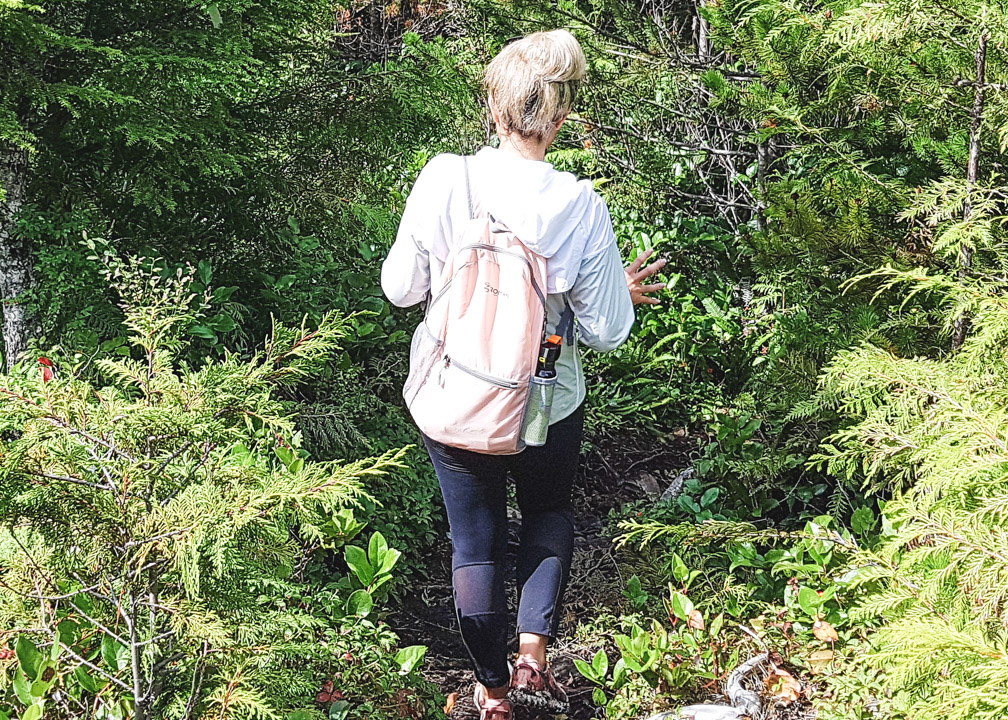 Backpack with bear spray