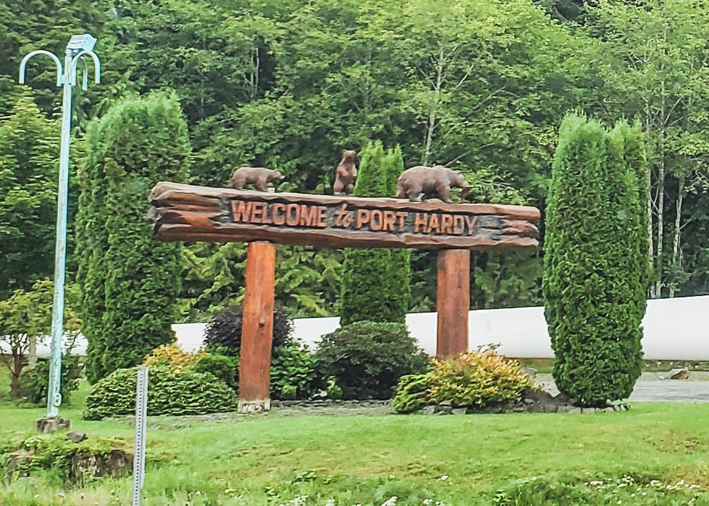 Welcome to Port Hardy Sign