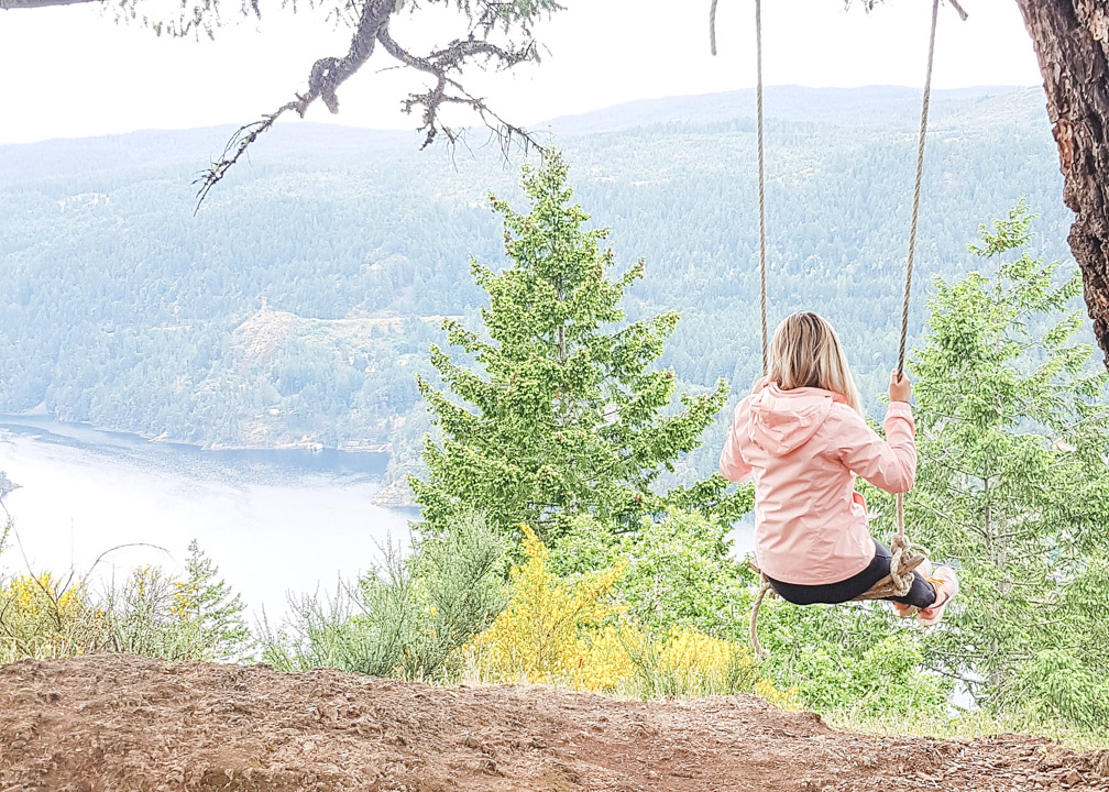 This secret swing hike in Victoria BC is short and sweet, with fantastic views! One of our favorite hikes on Vancouver Island!