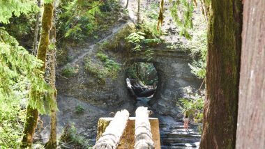 A quick and easy hike, Hole in the Wall Port Alberni is a popular (somewhat) hidden gem that is a must-see on any road trip through the area!