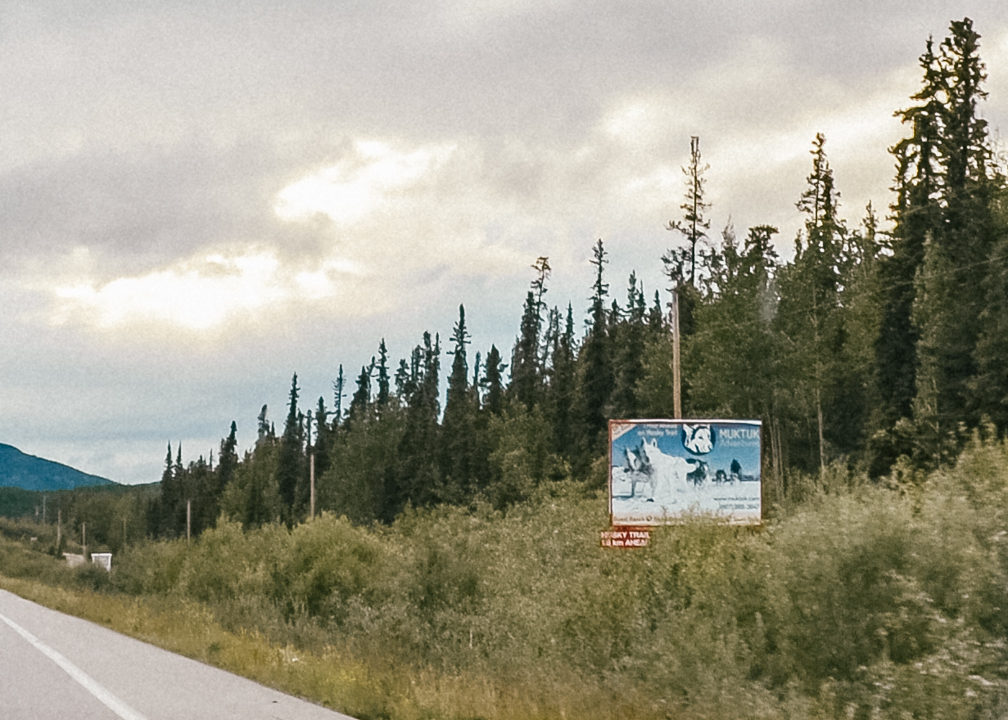 Muktuk Adventures Highway Sign