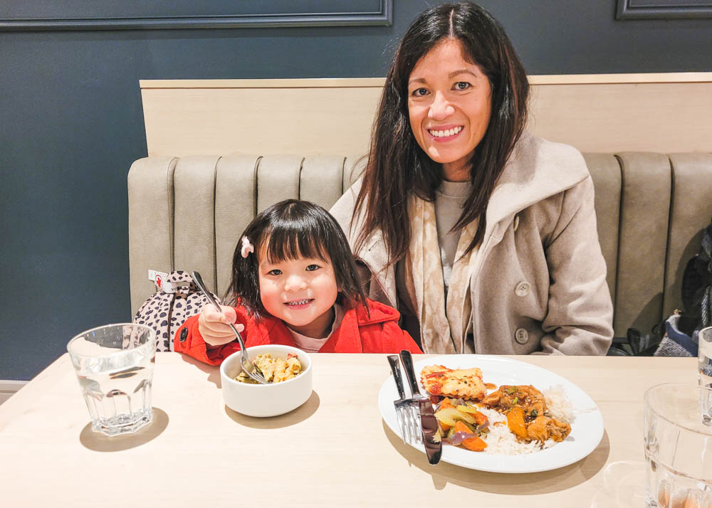 Airport Lounge YVR with 3 year old