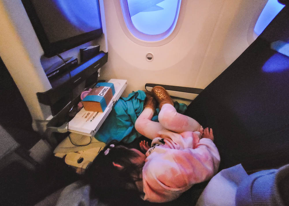 Sleeping on airplane with 3 year old
