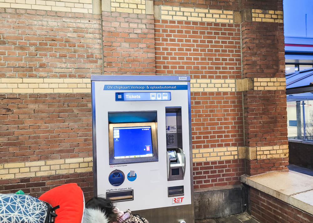 RET Train Ticket Machine at Hook of Holland