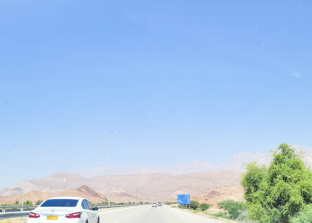 Driving in Oman on the Highway