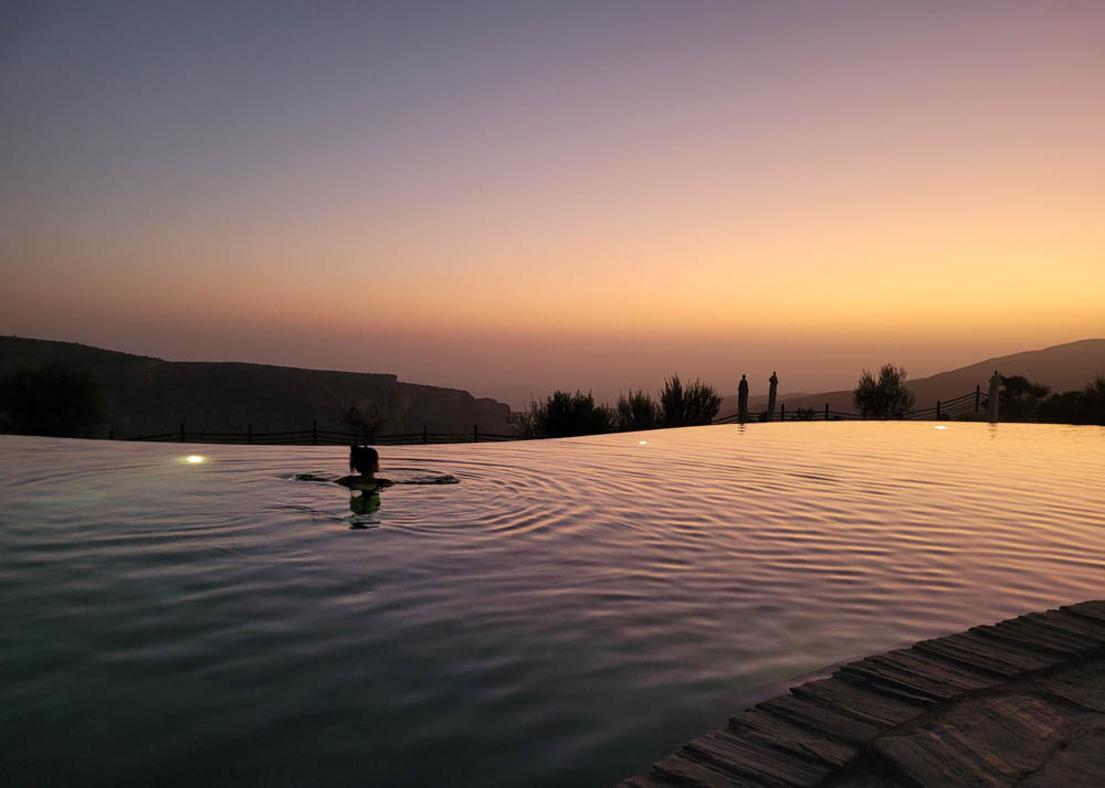 Alila Jabal Akhdar Infinity Pool Sunset