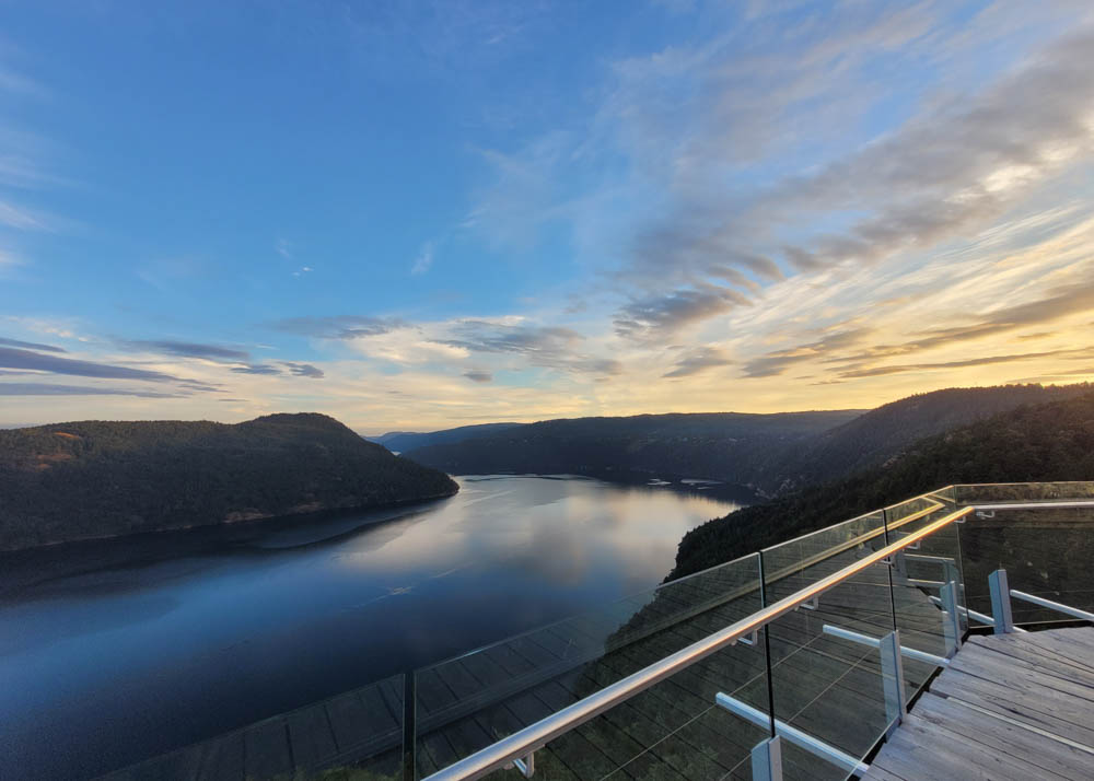 Malahat SkyWalk Finlayson Arm View at Sunset