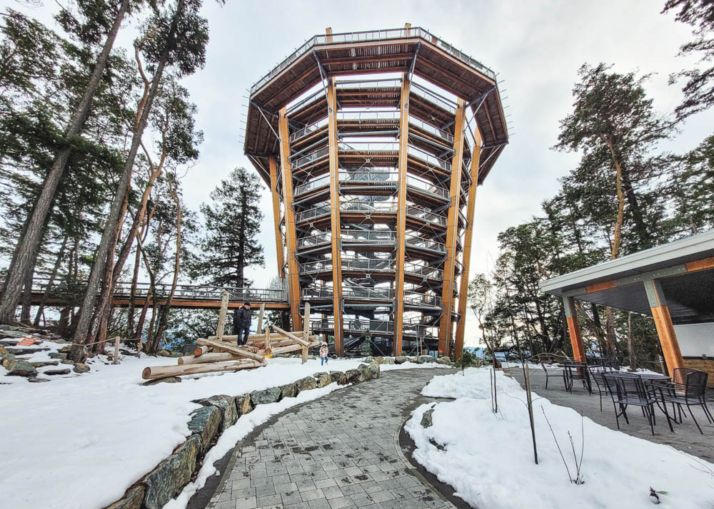 Malahat SkyWalk Tower in Winter