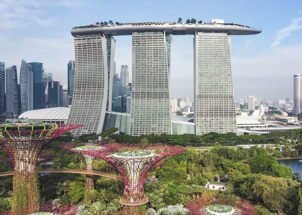 Marina Bay Sands Drone View