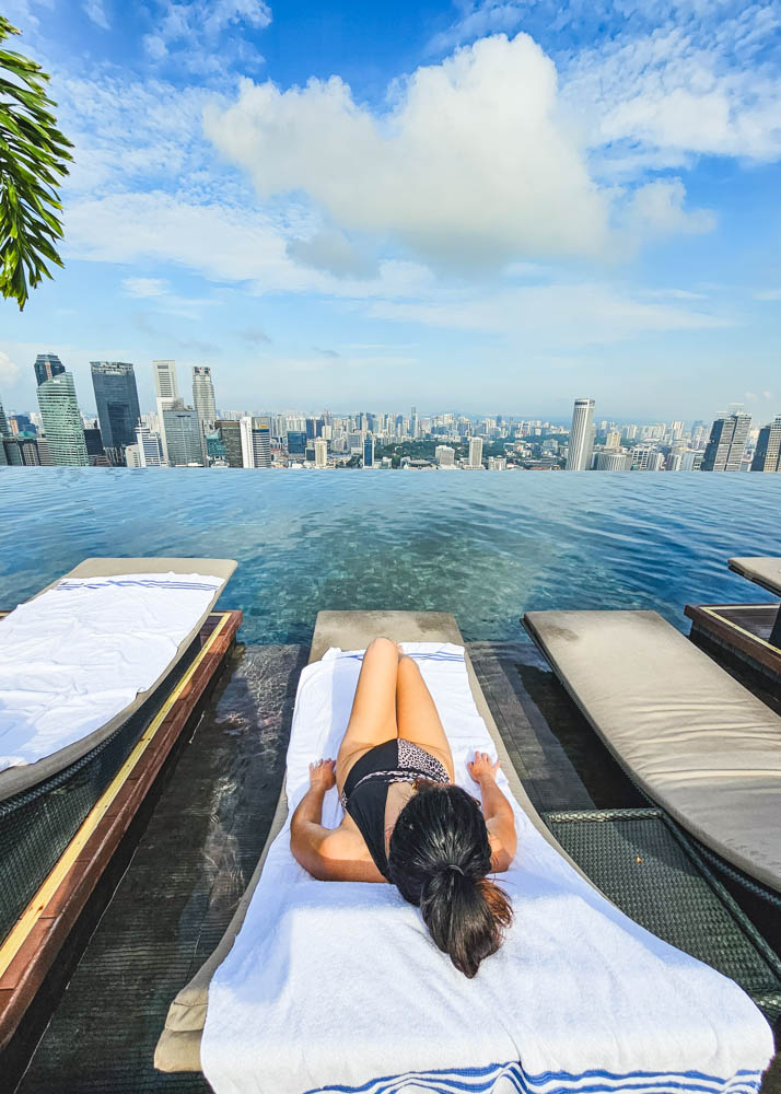 Marina Bay Sands Pool Lounge Chairs