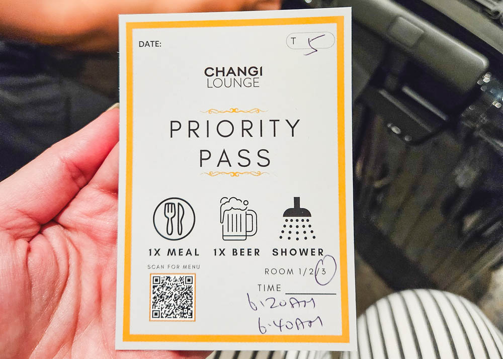 Changi Lounge Priority Pass