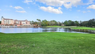 Grande Vista Golf Club Hole 4 Tee Box Grande Vista Golf Club is a picturesque 35-acre, 9-hole golf course conveniently located at Marriott's Grande Vista Resort.