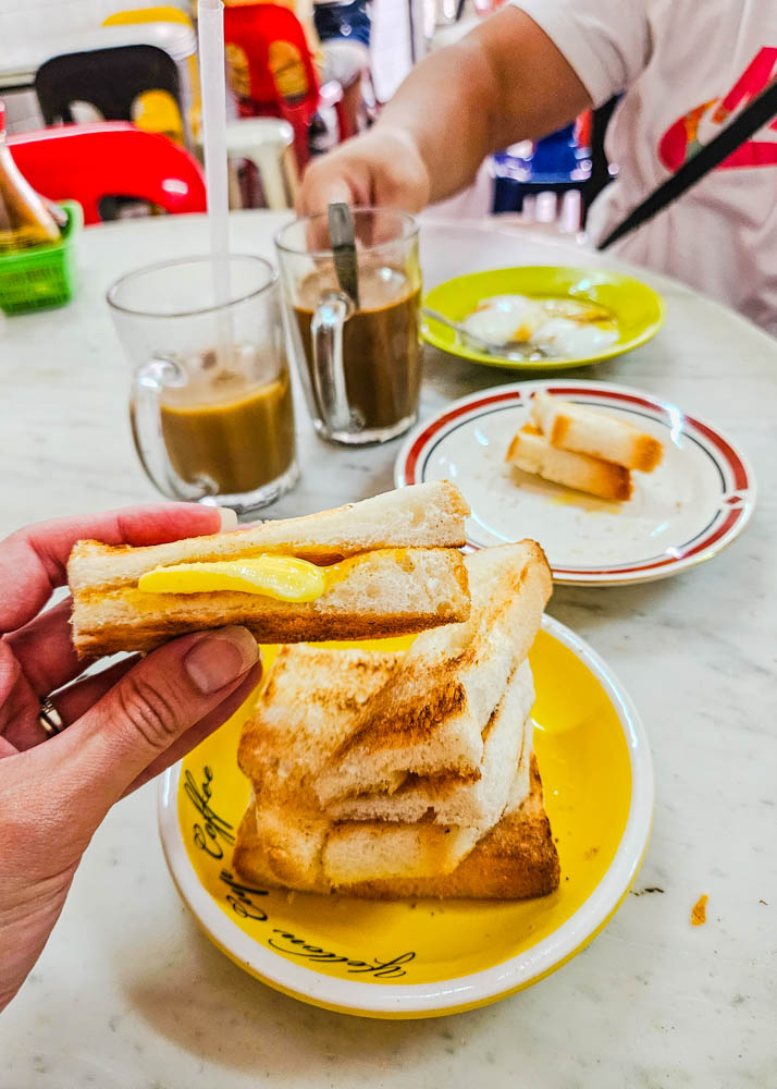 Kaya Toast breakfast in Singapore