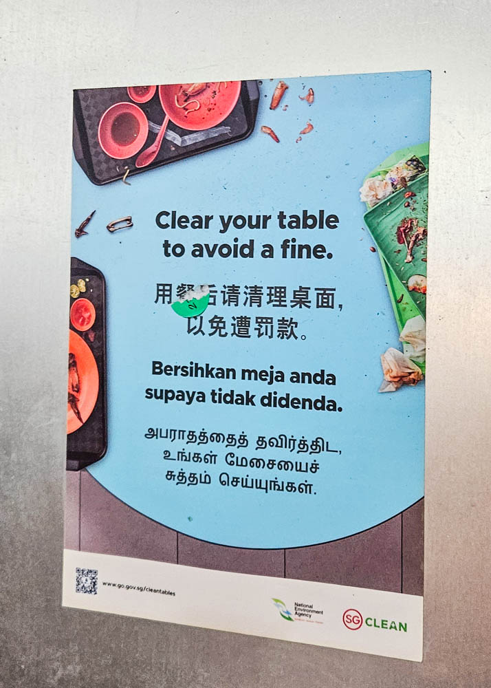 Singapore Hawker Centre Etiquette