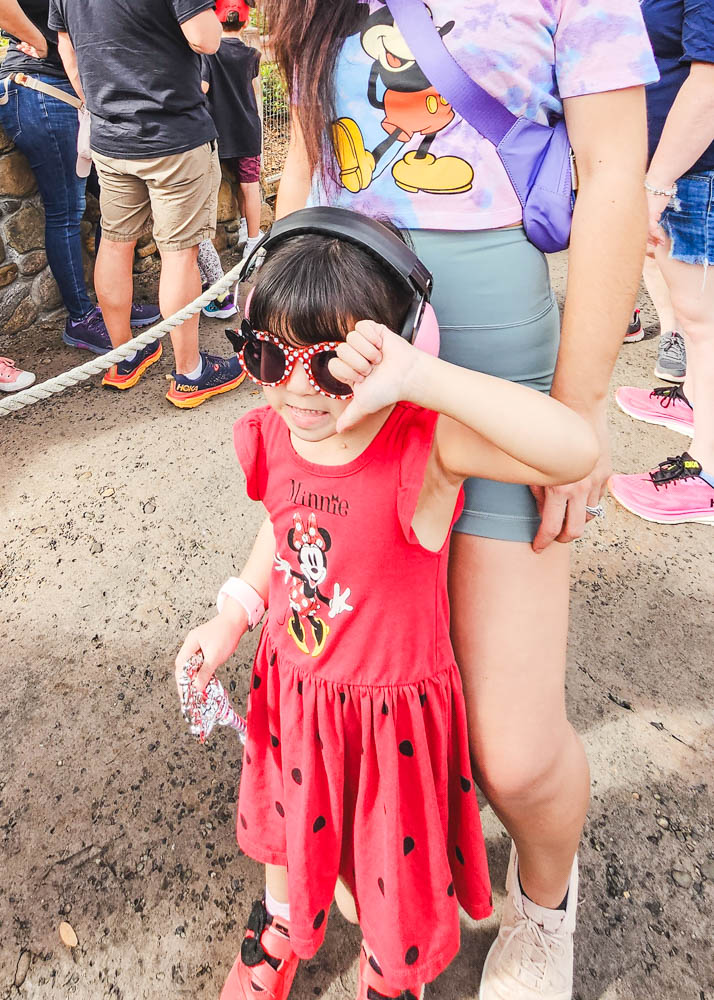 Lining up with SPD child at Disney World